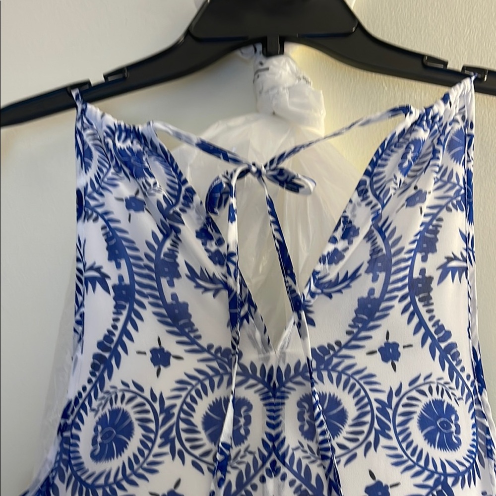Reiss Blue High Low Sleeveless Dress - Picture 7 of 12